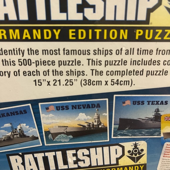NEW & SEALED Hasbro BATTLESHIP Normandy Edition 500 Piece Puzzle - Picture 6 of 7